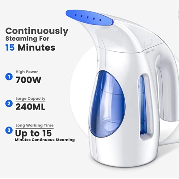 NWOB Hilife Steamer for Clothes. Portable, Handheld. 240ml, 700W. - Picture 3 of 5